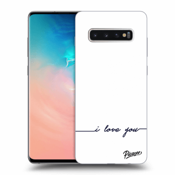 Picasee Samsung Galaxy S10 Plus G975 Hülle - Transparentes Silikon - I love you