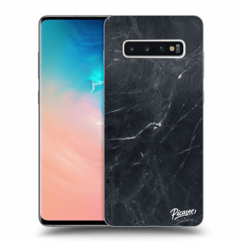 Picasee Samsung Galaxy S10 Plus G975 Hülle - Transparentes Silikon - Black marble