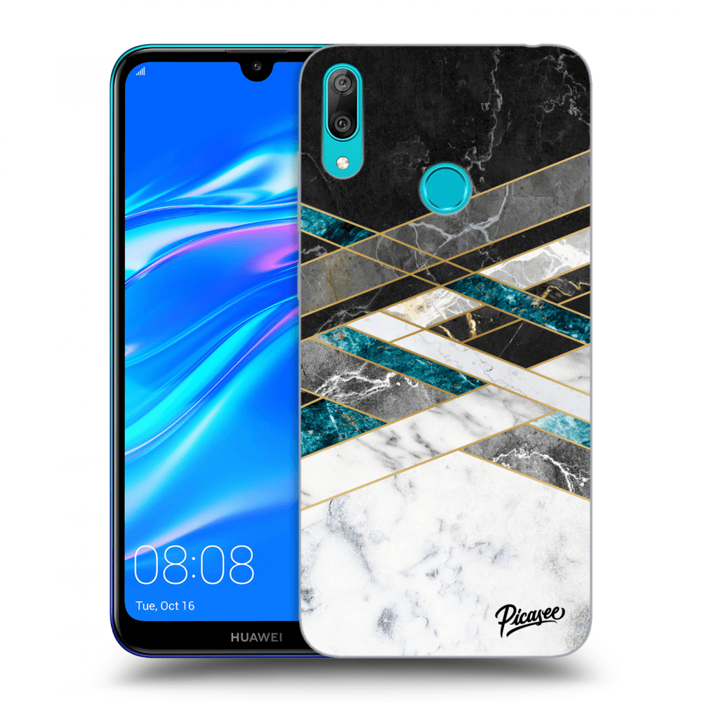 Picasee ULTIMATE CASE für Huawei Y7 2019 - Black & White geometry