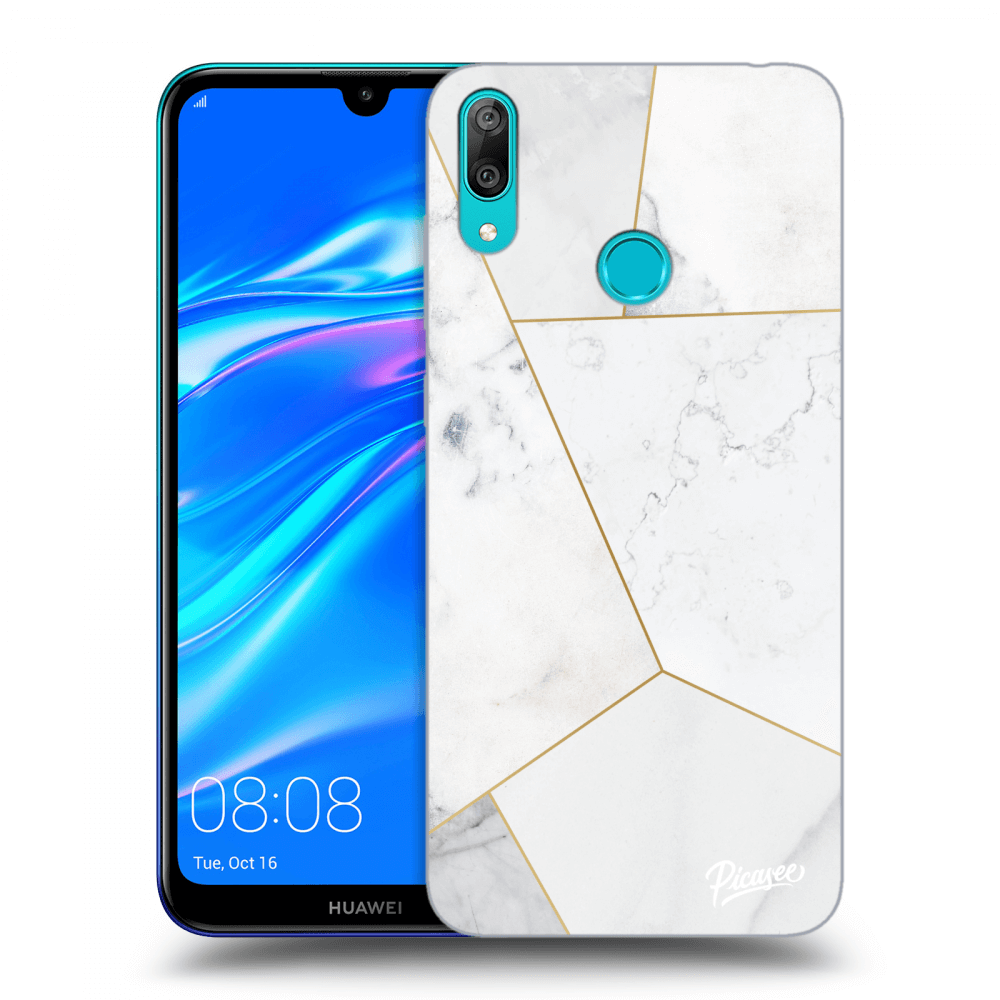 Picasee ULTIMATE CASE für Huawei Y7 2019 - White tile