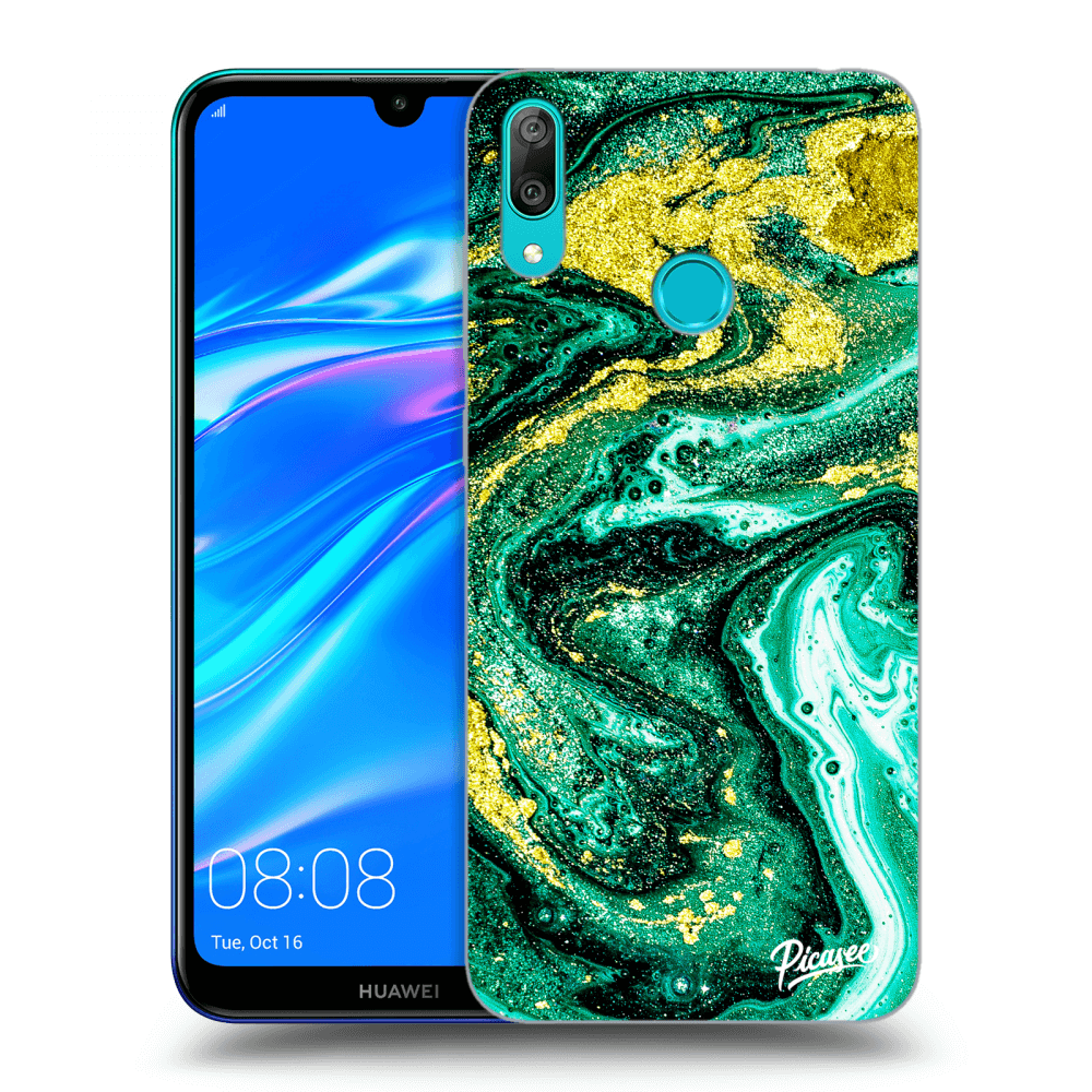 Picasee ULTIMATE CASE für Huawei Y7 2019 - Green Gold