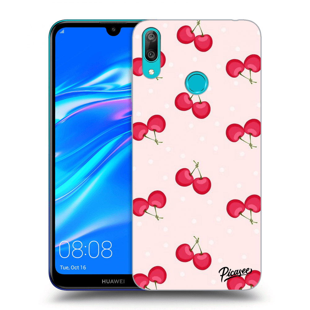 Picasee Huawei Y7 2019 Hülle - Transparentes Silikon - Cherries