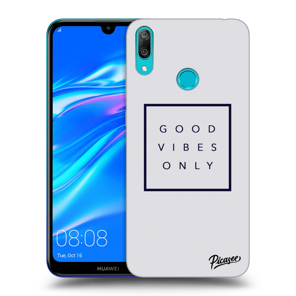 Picasee Huawei Y7 2019 Hülle - Transparentes Silikon - Good vibes only