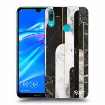 Picasee ULTIMATE CASE für Huawei Y7 2019 - Black & White tile