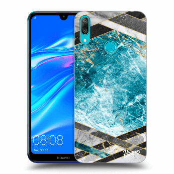 Hülle für Huawei Y7 2019 - Blue geometry