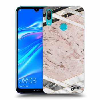 Hülle für Huawei Y7 2019 - Pink geometry