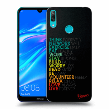 Picasee Huawei Y7 2019 Hülle - Transparentes Silikon - Motto life