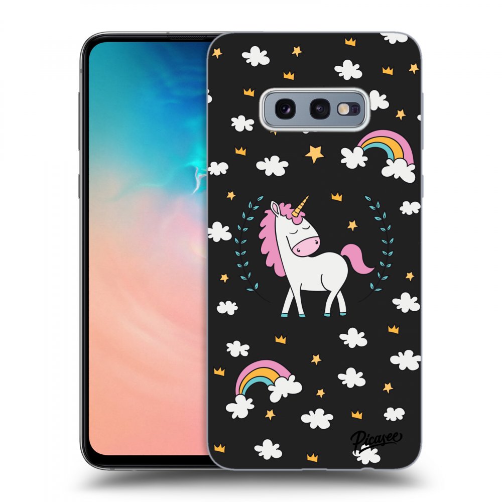 Picasee Samsung Galaxy S10e G970 Hülle - Schwarzes Silikon - Unicorn star heaven