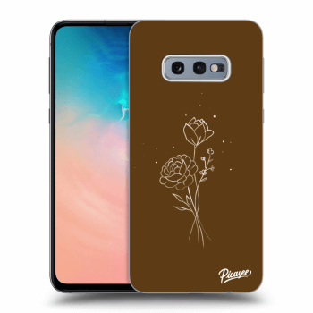 Hülle für Samsung Galaxy S10e G970 - Brown flowers