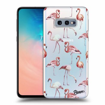 Picasee Samsung Galaxy S10e G970 Hülle - Transparentes Silikon - Flamingos