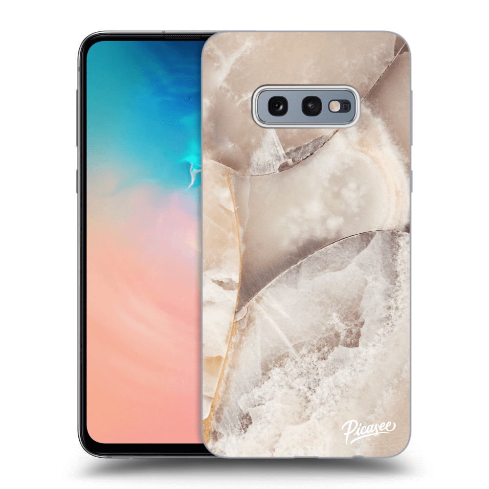 Picasee Samsung Galaxy S10e G970 Hülle - Transparentes Silikon - Cream marble