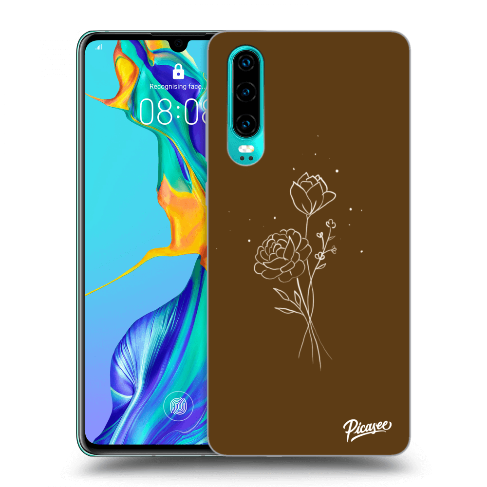 Picasee ULTIMATE CASE für Huawei P30 - Brown flowers