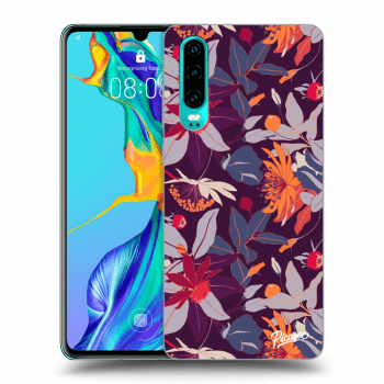 Hülle für Huawei P30 - Purple Leaf