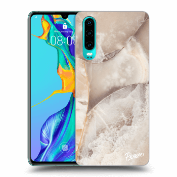 Hülle für Huawei P30 - Cream marble