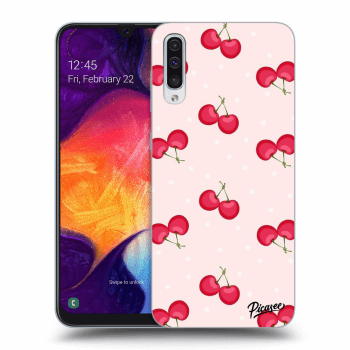 Picasee Samsung Galaxy A50 A505F Hülle - Transparentes Silikon - Cherries