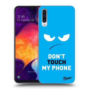 Hülle für Samsung Galaxy A50 A505F - Angry Eyes - Blue