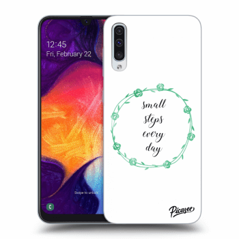 Picasee Samsung Galaxy A50 A505F Hülle - Transparentes Silikon - Small steps every day