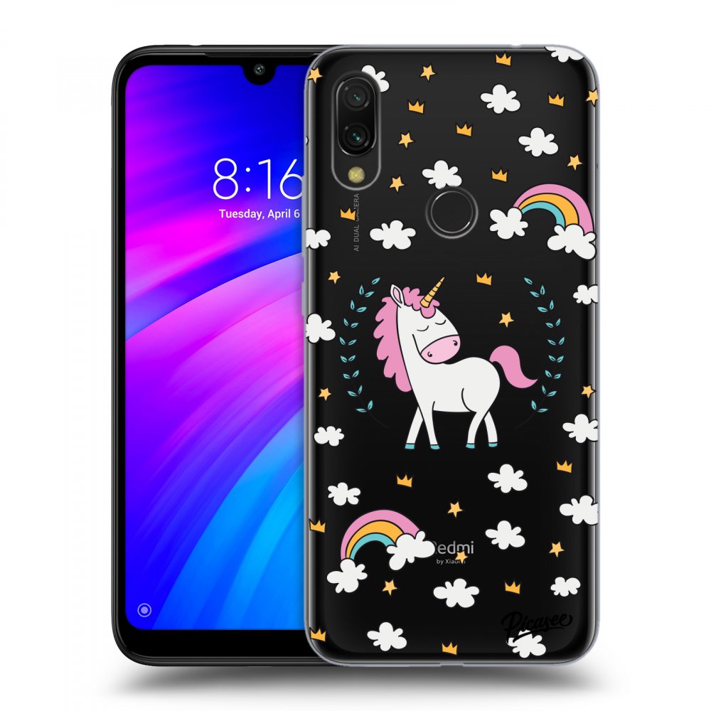 Picasee Xiaomi Redmi 7 Hülle - Transparentes Silikon - Unicorn star heaven
