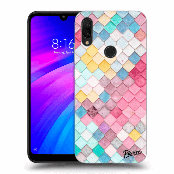 Picasee Xiaomi Redmi 7 Hülle - Transparentes Silikon - Colorful roof