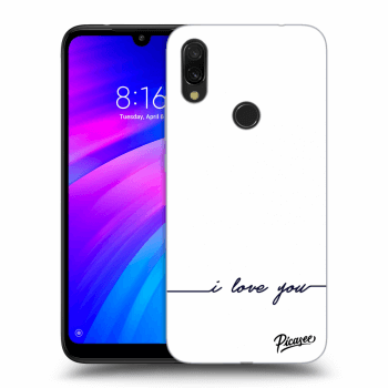 Picasee Xiaomi Redmi 7 Hülle - Transparentes Silikon - I love you
