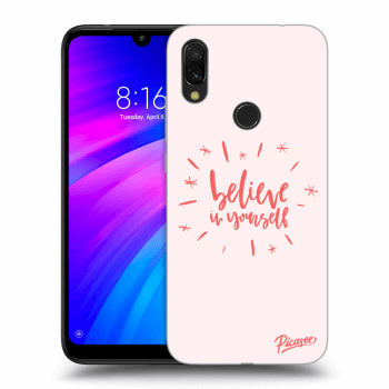 Picasee Xiaomi Redmi 7 Hülle - Transparentes Silikon - Believe in yourself