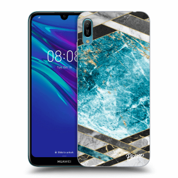 Hülle für Huawei Y6 2019 - Blue geometry