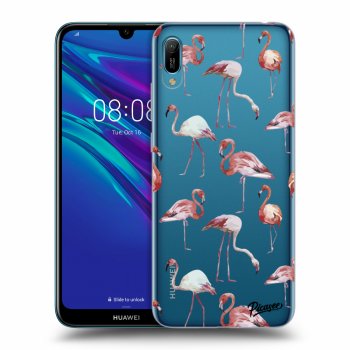 Picasee Huawei Y6 2019 Hülle - Transparentes Silikon - Flamingos