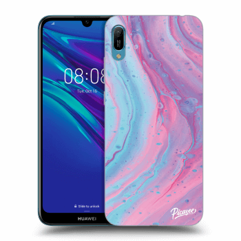 Picasee Huawei Y6 2019 Hülle - Transparentes Silikon - Pink liquid