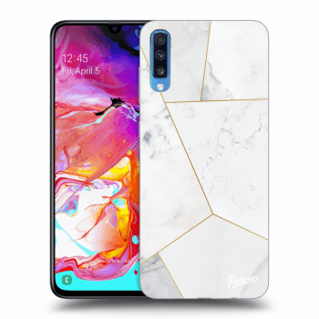 Hülle für Samsung Galaxy A70 A705F - White tile