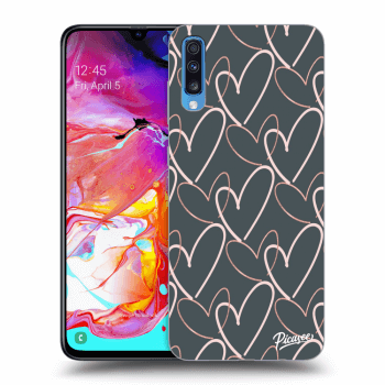 Picasee Samsung Galaxy A70 A705F Hülle - Transparentes Silikon - Lots of love