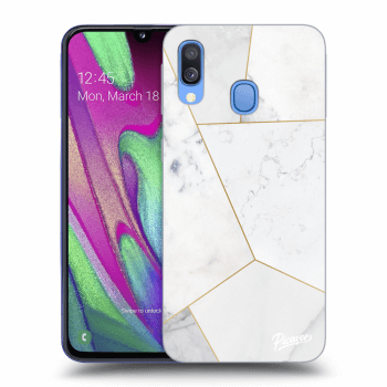 Picasee ULTIMATE CASE für Samsung Galaxy A40 A405F - White tile