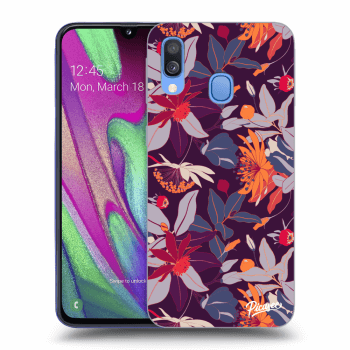 Hülle für Samsung Galaxy A40 A405F - Purple Leaf