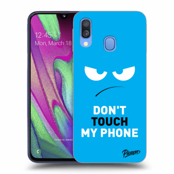 Hülle für Samsung Galaxy A40 A405F - Angry Eyes - Blue