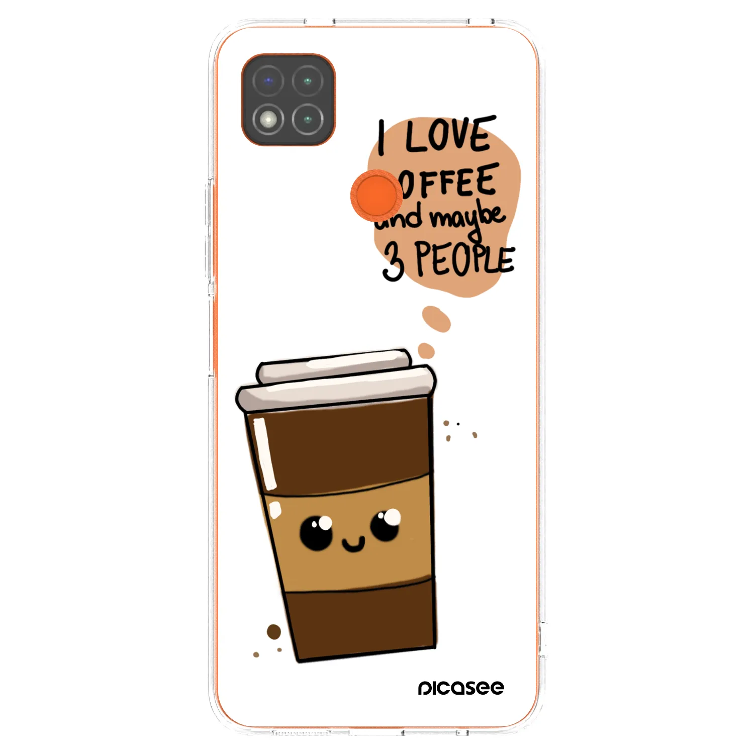 Picasee Xiaomi Redmi 9C Hülle - Transparentes Silikon - Cute coffee