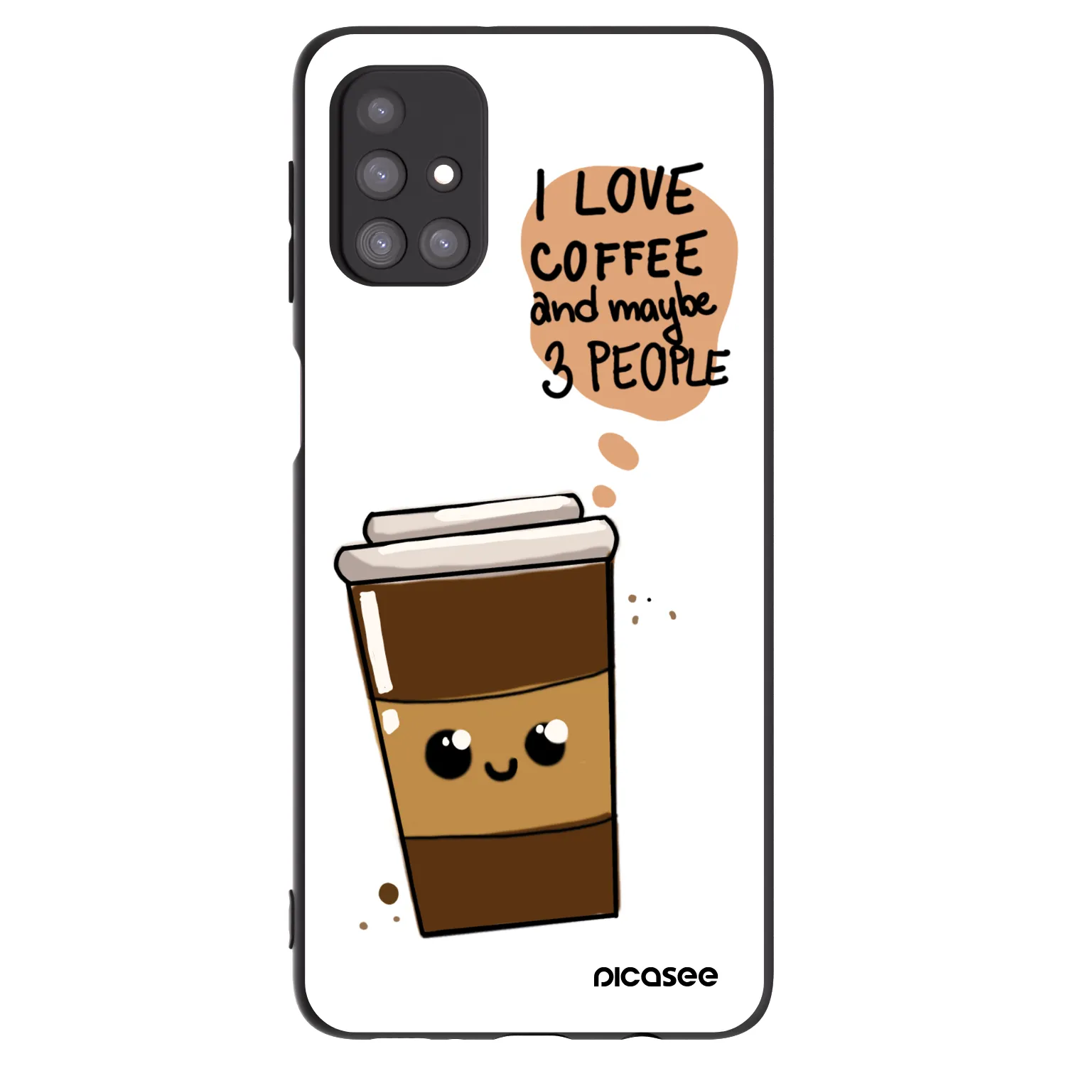 Picasee Samsung Galaxy M31s Hülle - Schwarzes Silikon - Cute coffee
