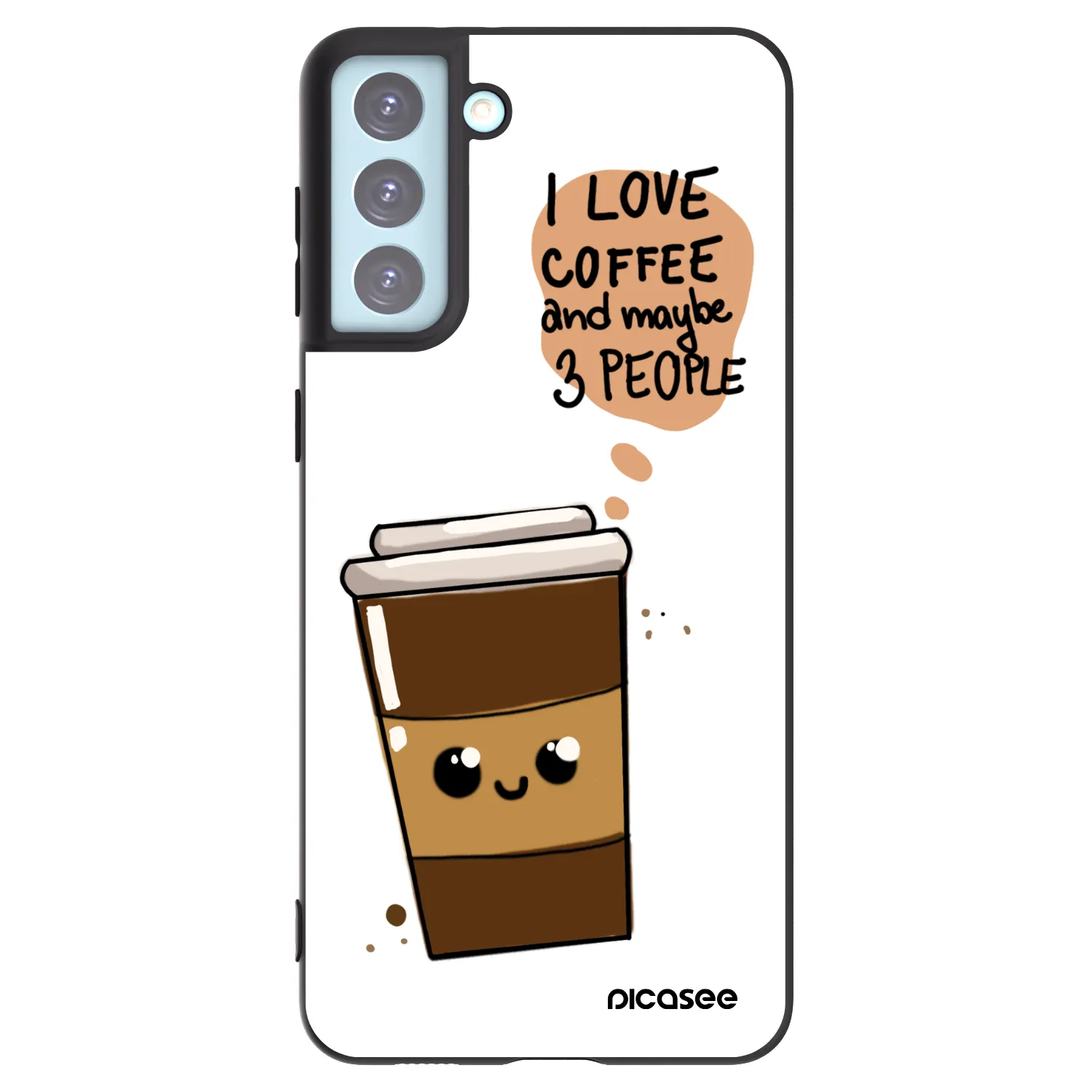 Picasee Samsung Galaxy S21+ 5G G996F Hülle - Schwarzes Silikon - Cute coffee