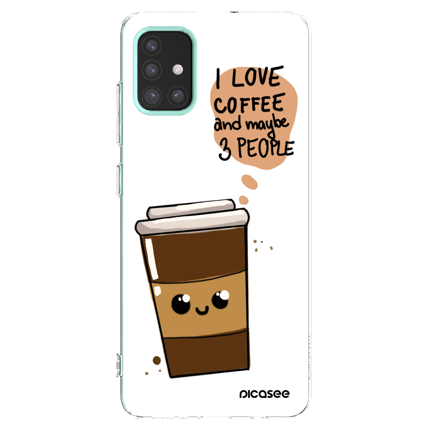 Picasee Samsung Galaxy M31s Hülle - Transparentes Silikon - Cute coffee