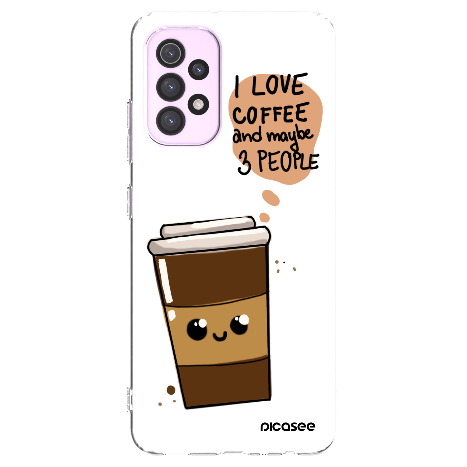 Picasee Samsung Galaxy A32 5G A326B Hülle - Transparentes Silikon - Cute coffee