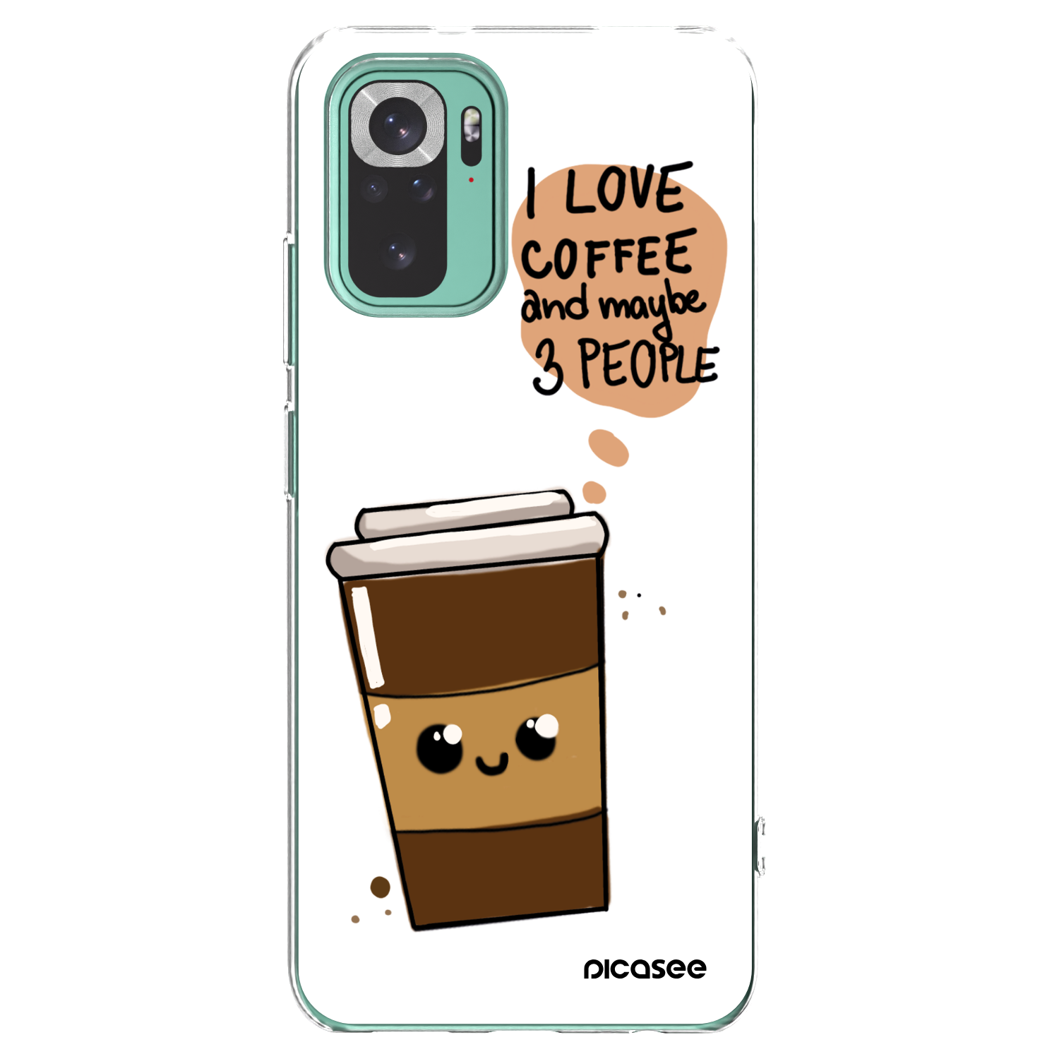 Picasee Xiaomi Redmi Note 10 Pro Hülle - Transparentes Silikon - Cute coffee