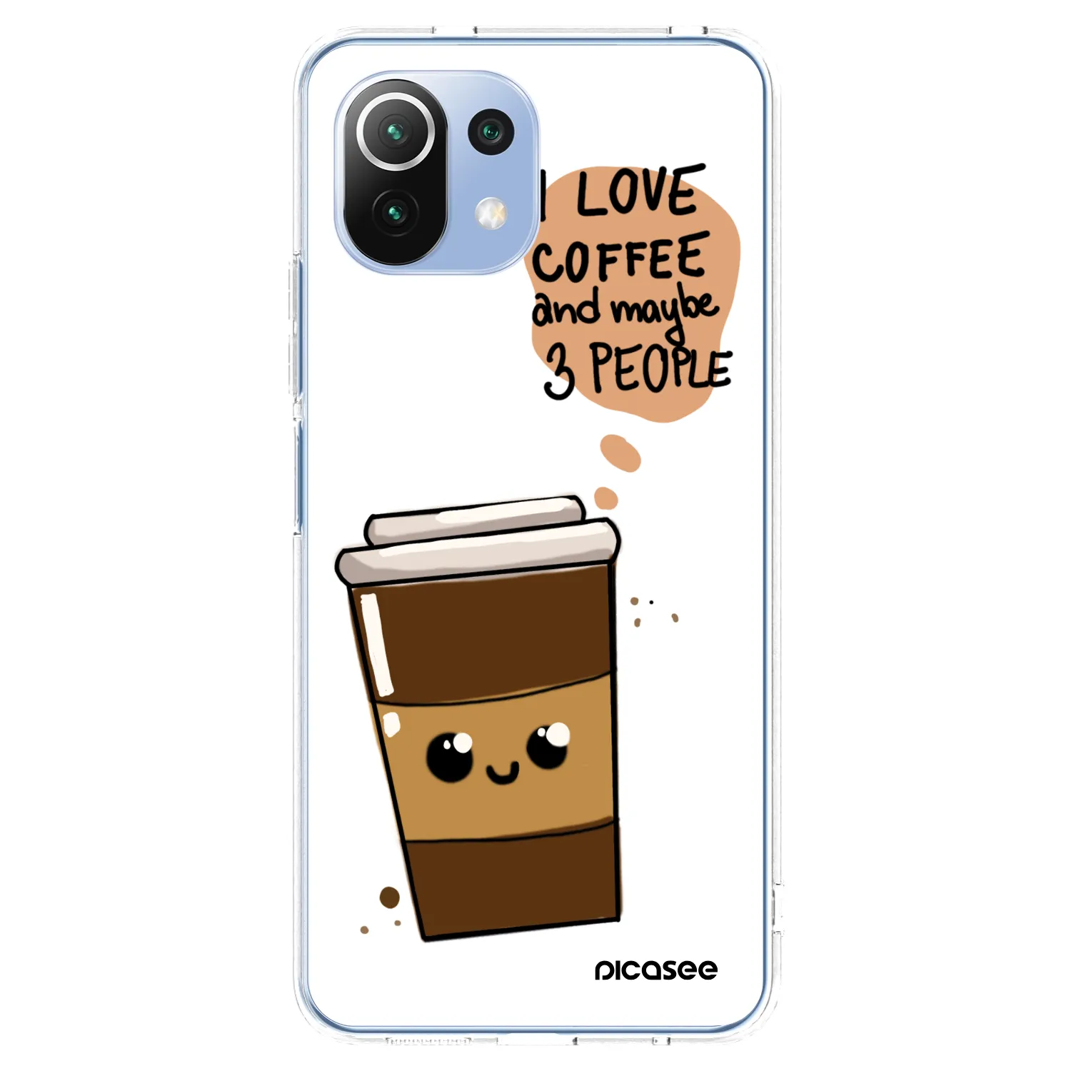 Picasee Xiaomi Mi 11 Lite Hülle - Transparentes Silikon - Cute coffee