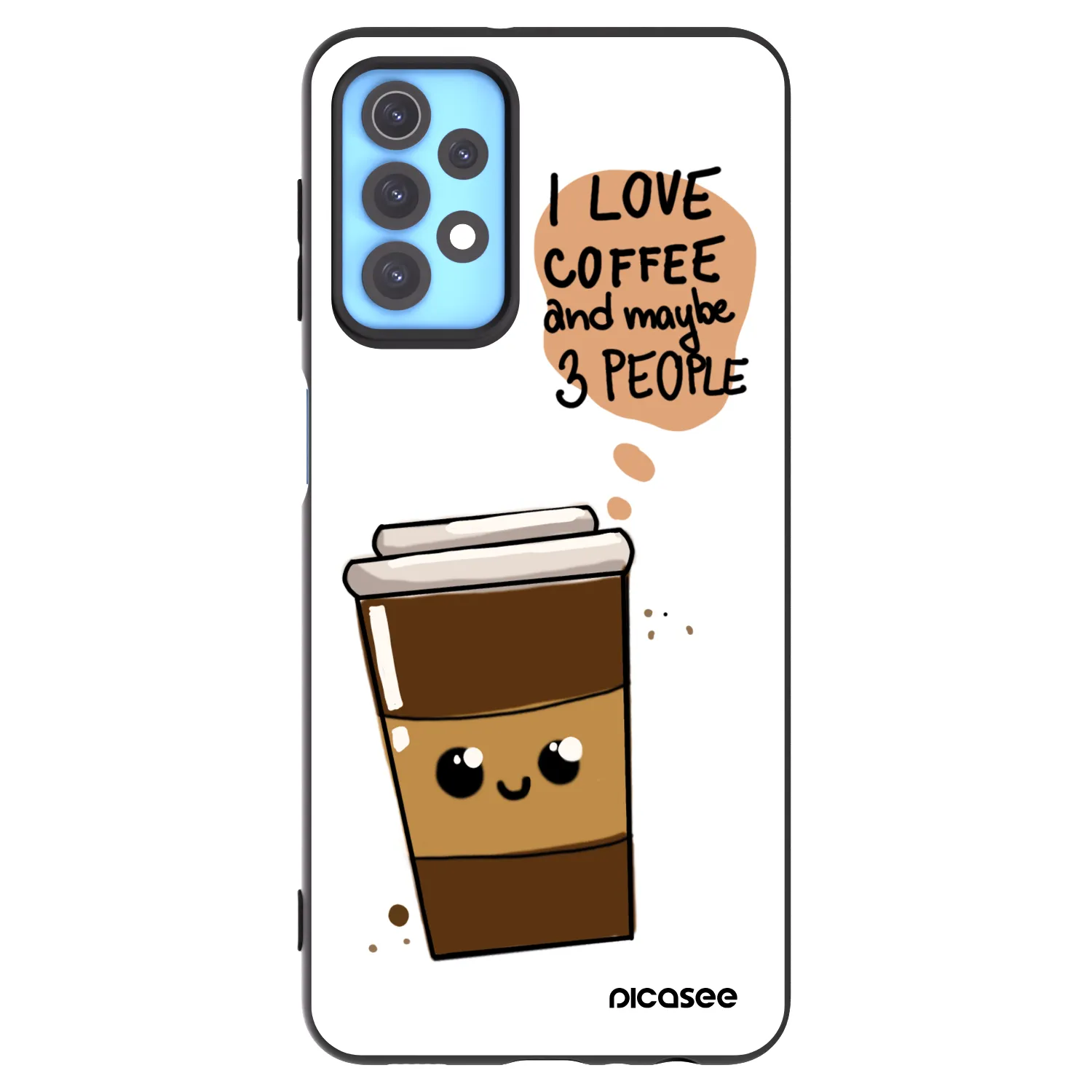 Picasee Samsung Galaxy A32 4G SM-A325F Hülle - Schwarzes Silikon - Cute coffee