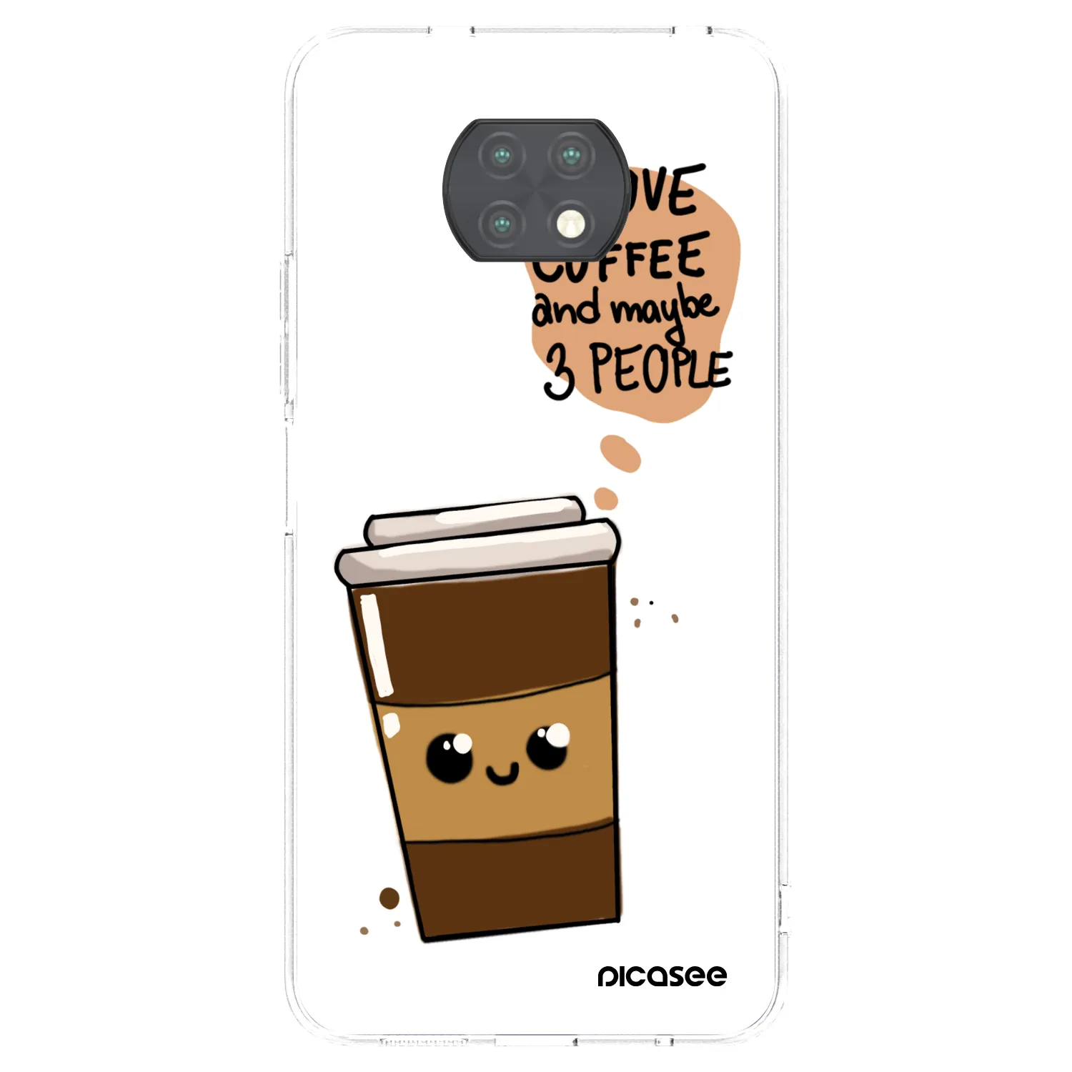 Picasee Xiaomi Redmi Note 9T Hülle - Transparentes Silikon - Cute coffee