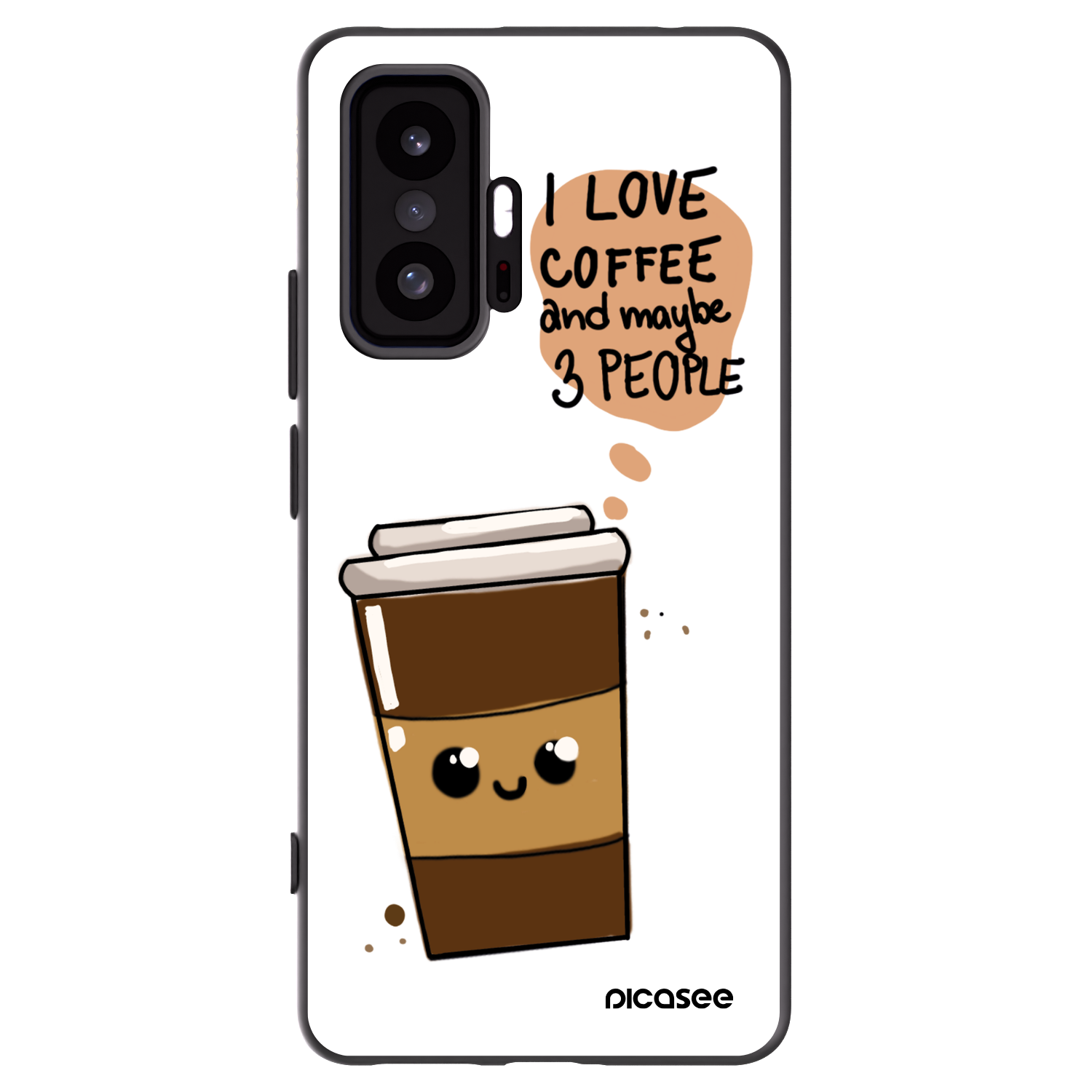 Picasee Xiaomi 11T Hülle - Schwarzes Silikon - Cute coffee