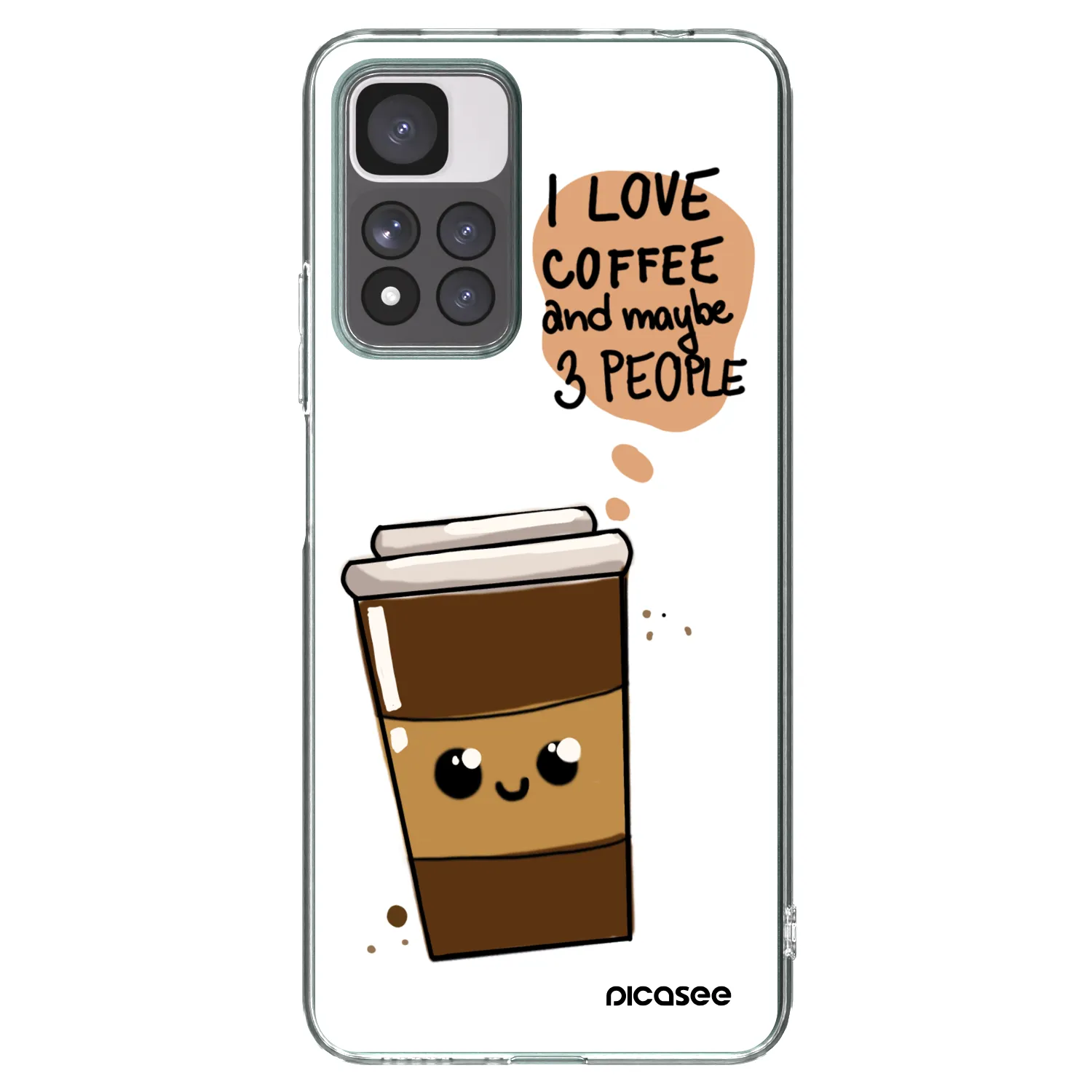 Picasee Xiaomi Redmi Note 11 Pro+ 5G Hülle - Transparentes Silikon - Cute coffee