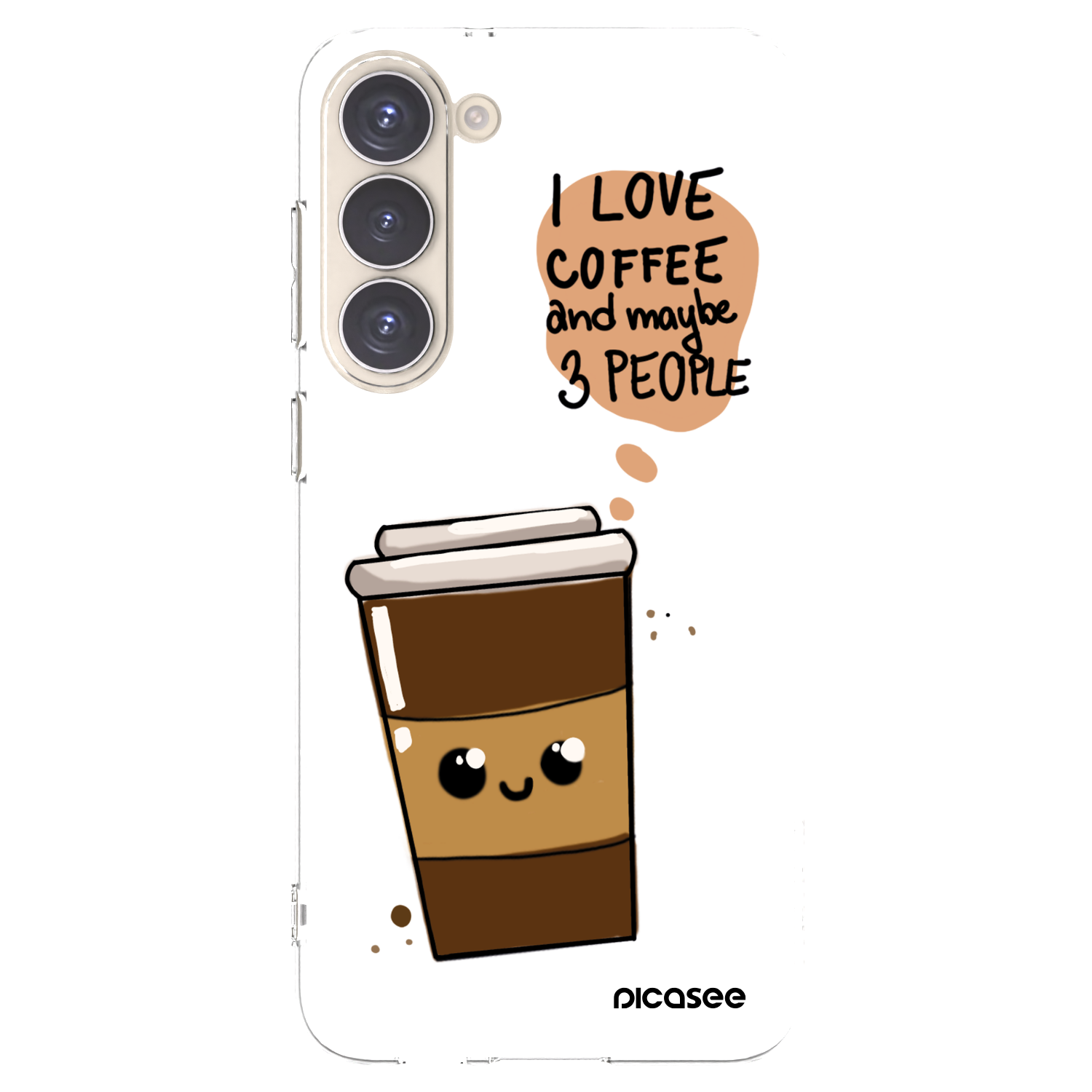 Picasee Samsung Galaxy S23+ 5G Hülle - Transparentes Silikon - Cute coffee