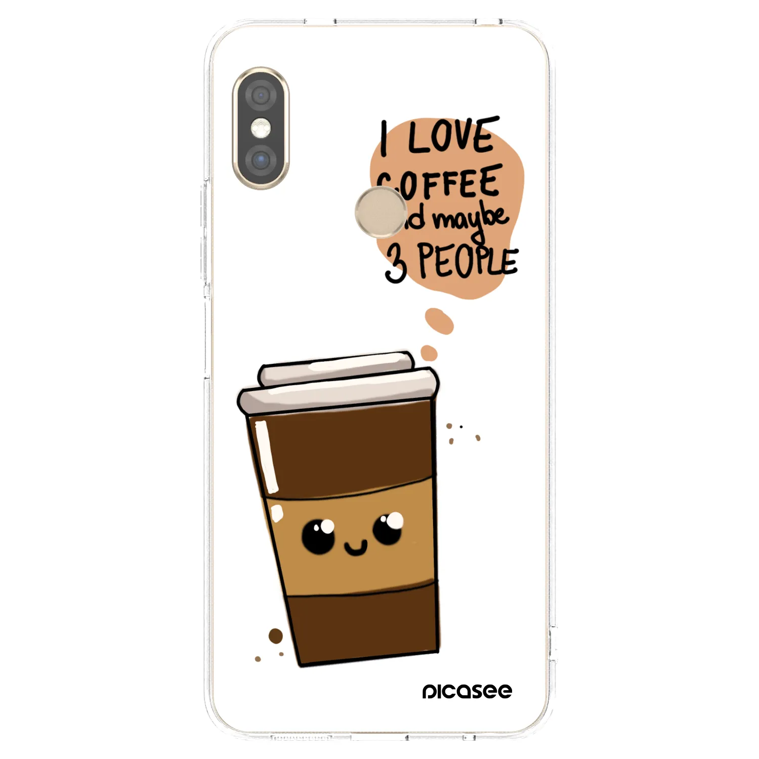 Picasee Xiaomi Redmi Note 5 Global Hülle - Transparentes Silikon - Cute coffee