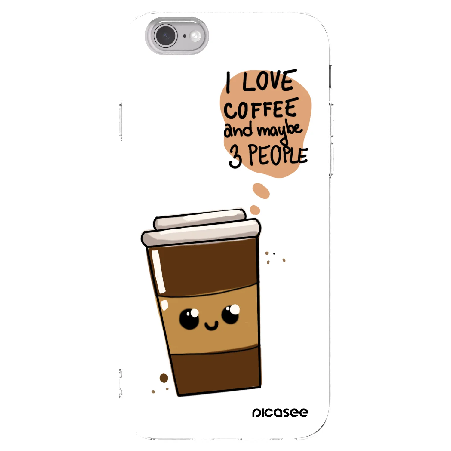 Picasee Apple iPhone 6/6S Hülle - Transparentes Silikon - Cute coffee