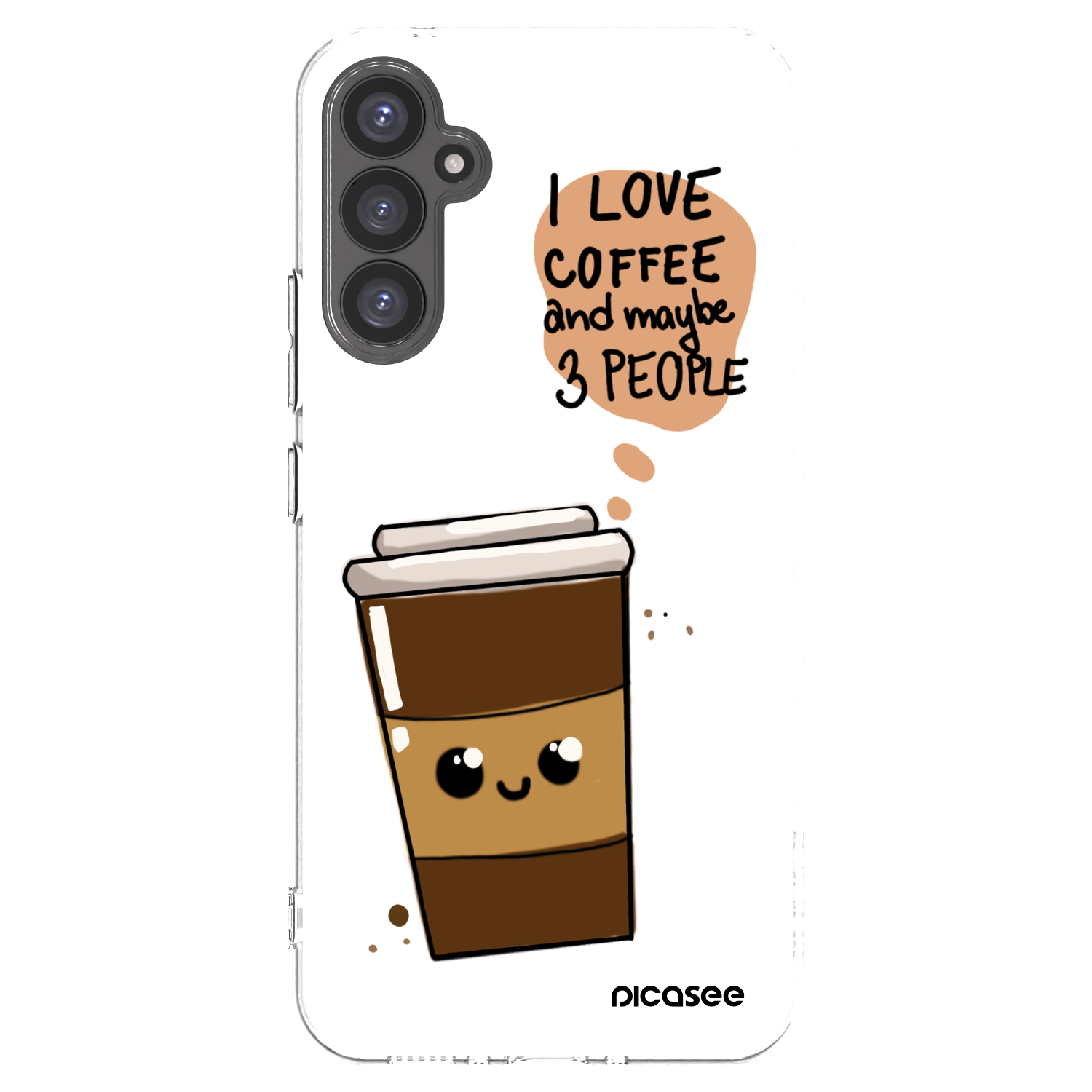 Picasee Samsung Galaxy A34 5G A346B Hülle - Transparentes Silikon - Cute coffee