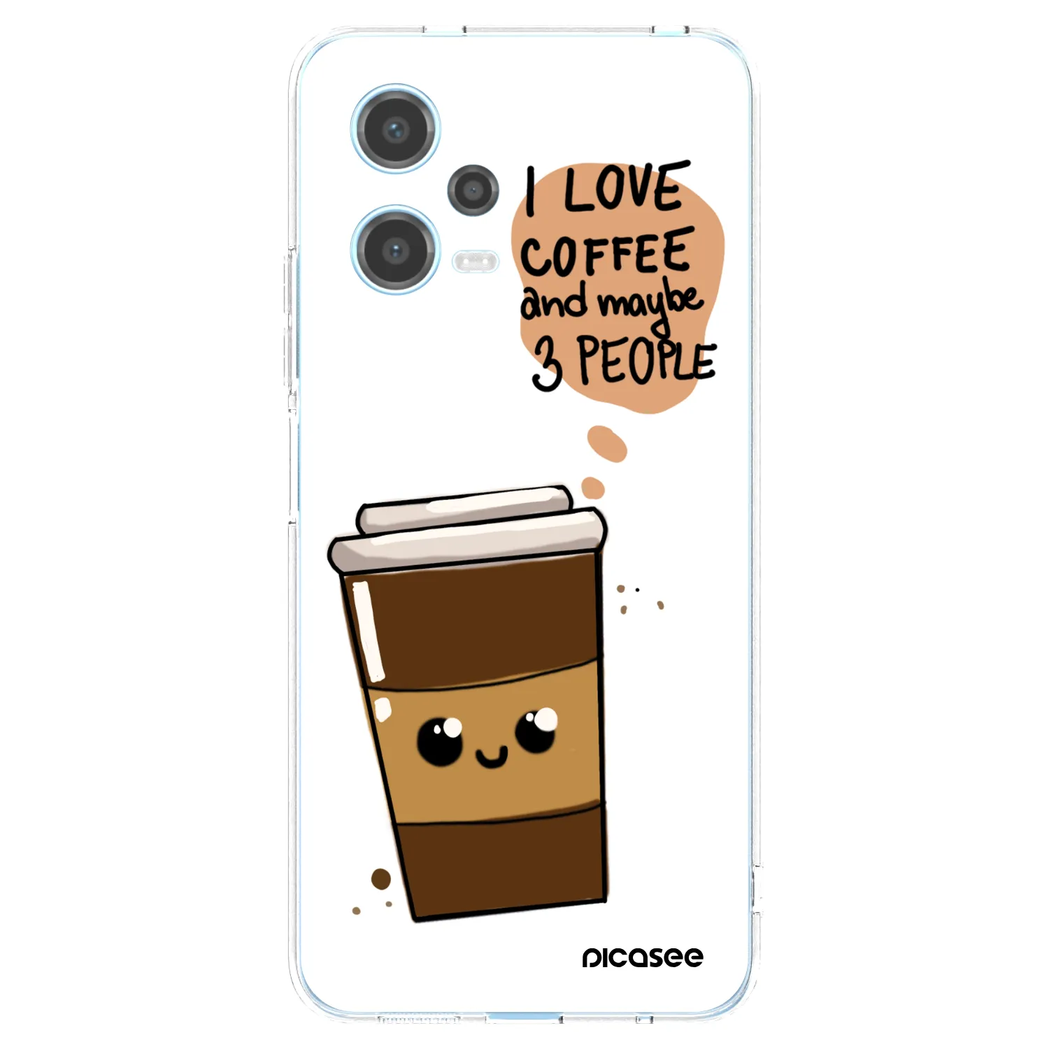 Picasee Xiaomi Redmi Note 12 5G Hülle - Transparentes Silikon - Cute coffee