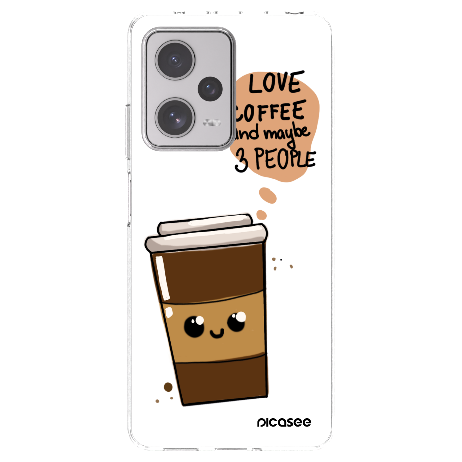 Picasee Xiaomi Redmi Note 12 Pro+ 5G Hülle - Transparentes Silikon - Cute coffee